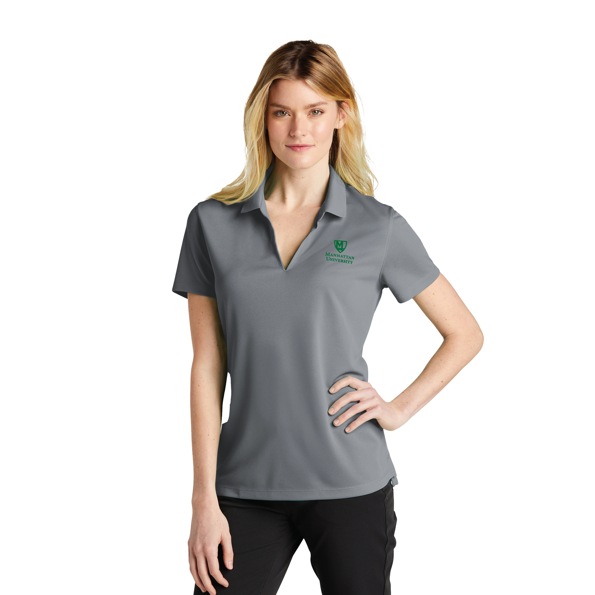 Manhattan University - Nike Ladies Dri-Fit Micro Pique 2.0 Polo