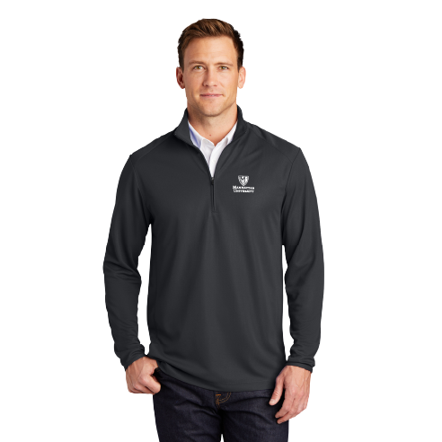 Manhattan University - 1/2 Zip Mesh Pullover