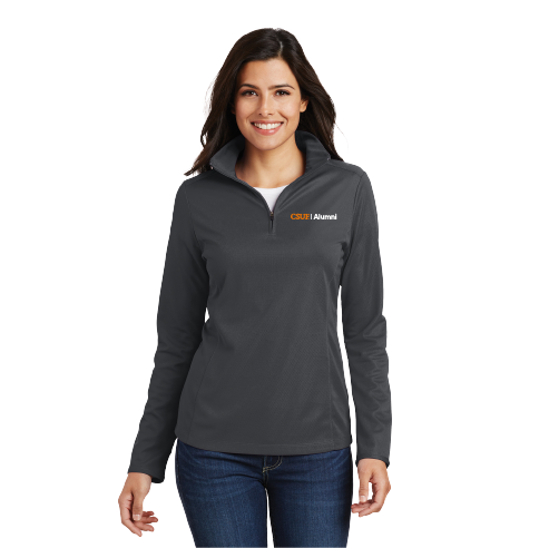 CSUF - 1/2 Zip Mesh Ladies Pullover
