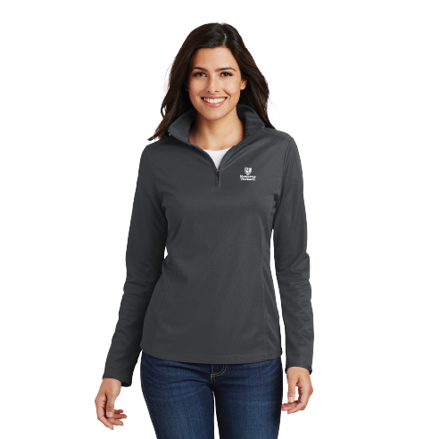 Manhattan University - 1/2 Zip Mesh Ladies Pullover