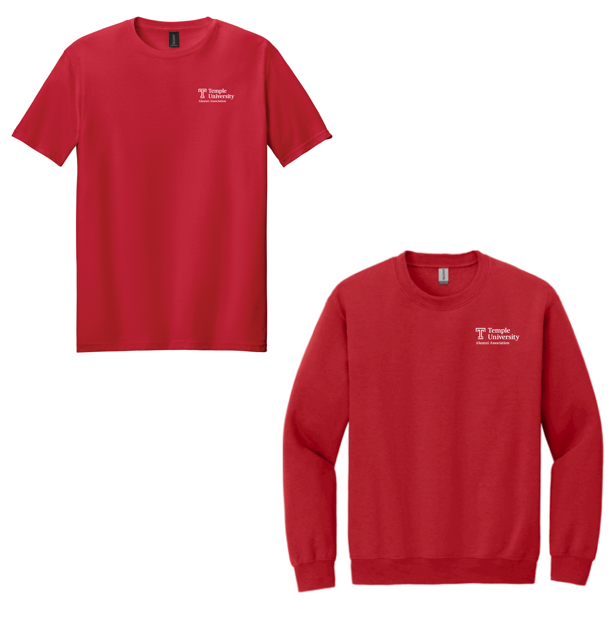 Temple University  - Unisex Apparel Bundle - T-shirt & Sweatshirt