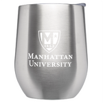 Manhattan University - Stainless Steel Stemless Wine Glass with Lid