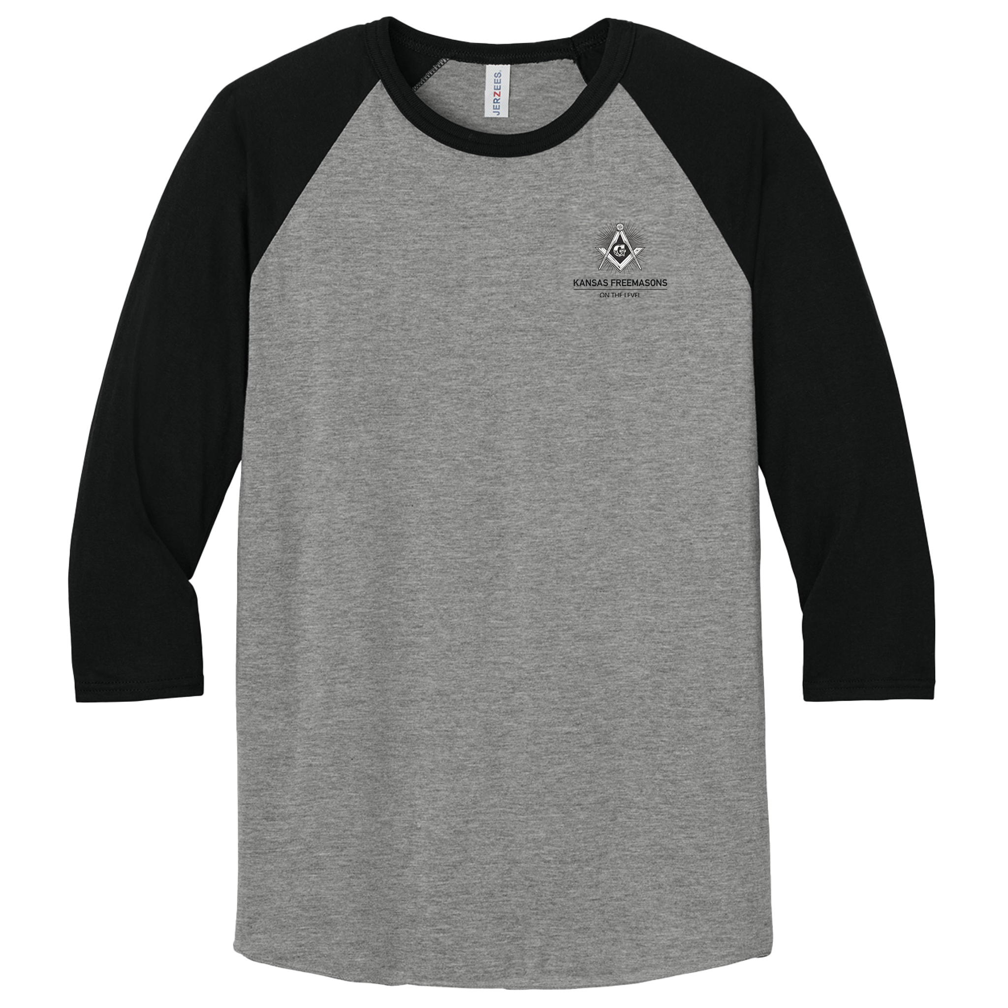 Grand Lodge of Kansas - 3/4-Sleeve Raglan Tee