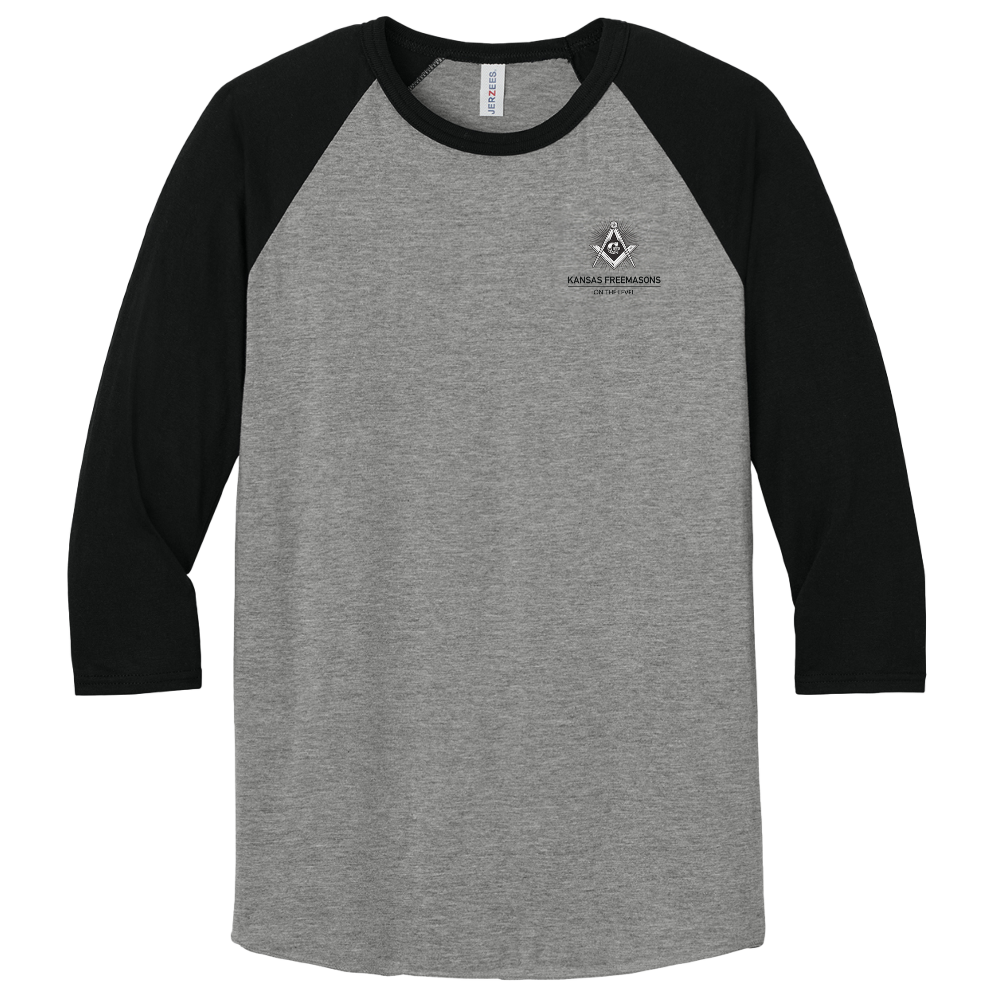 Grand Lodge of Kansas - 3/4-Sleeve Raglan Tee