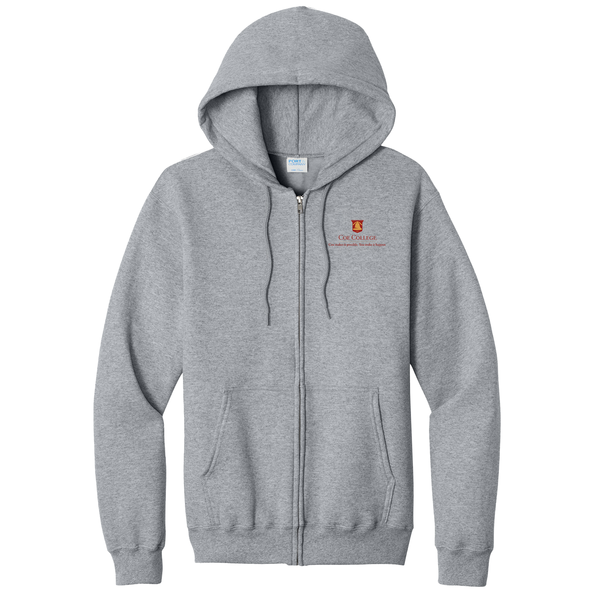 Coe College - Full Zip Hooded Sweatshirt