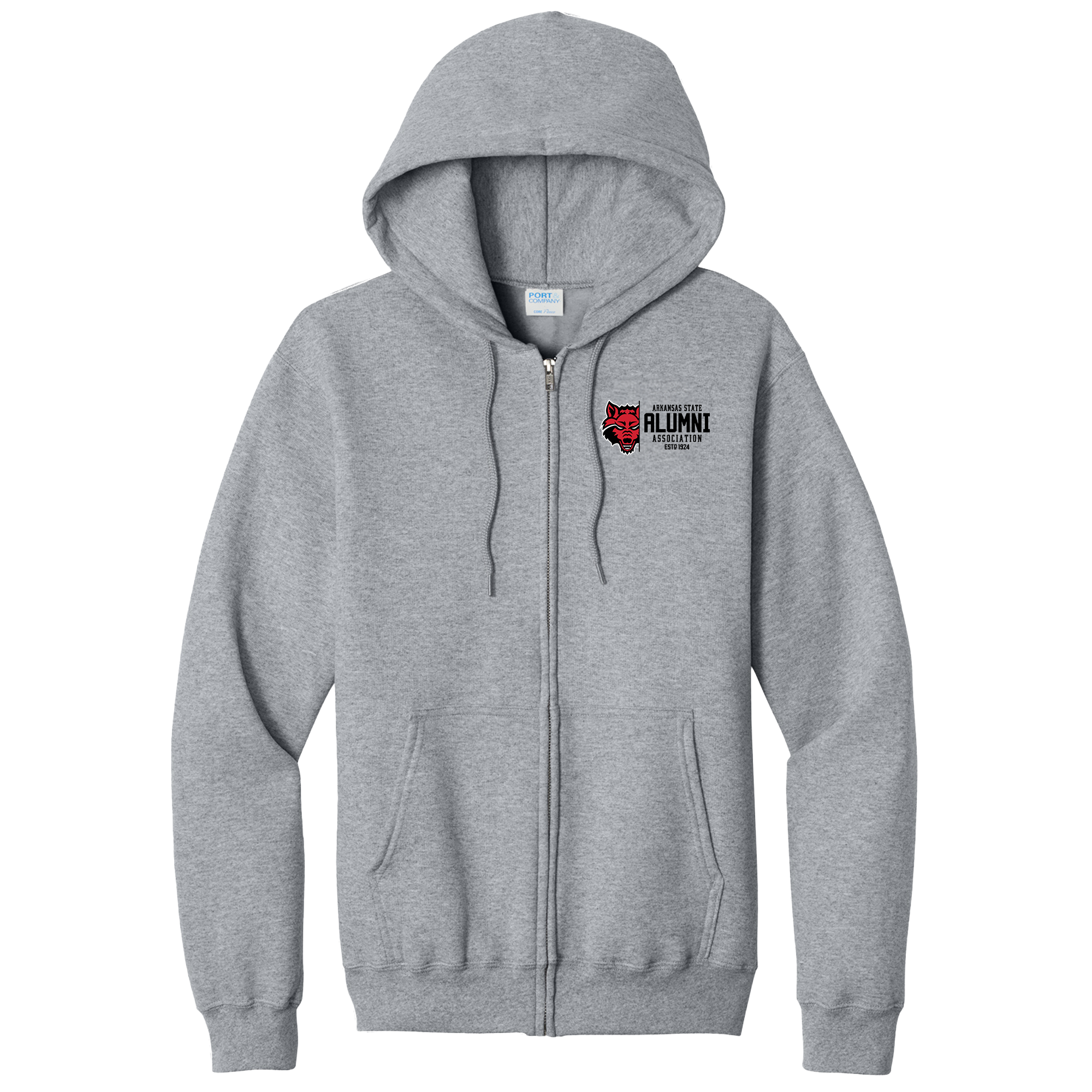 Arkansas State University - Full Zip Hooded Sweatshirt