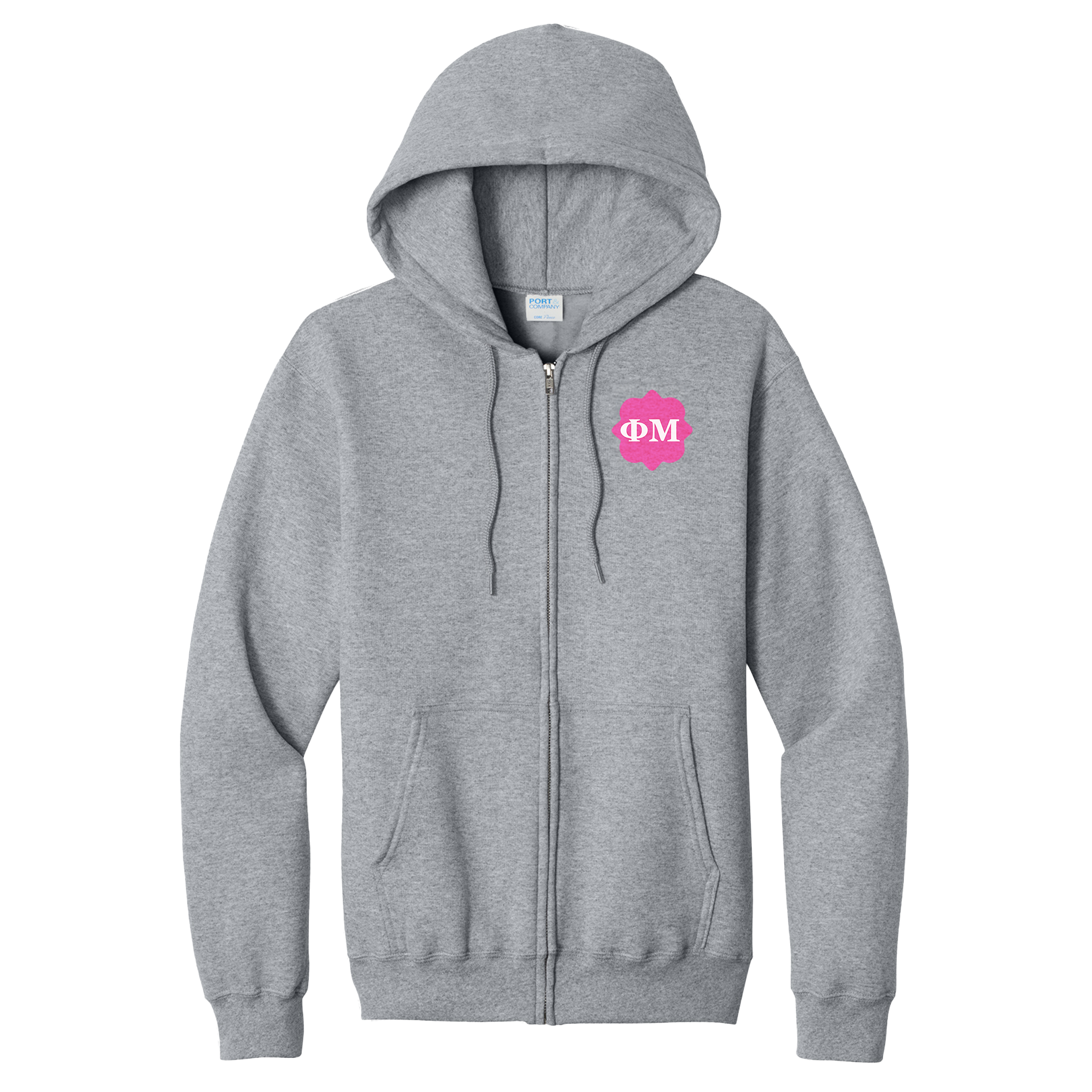 Phi Mu - Full Zip Hooded Sweatshirt