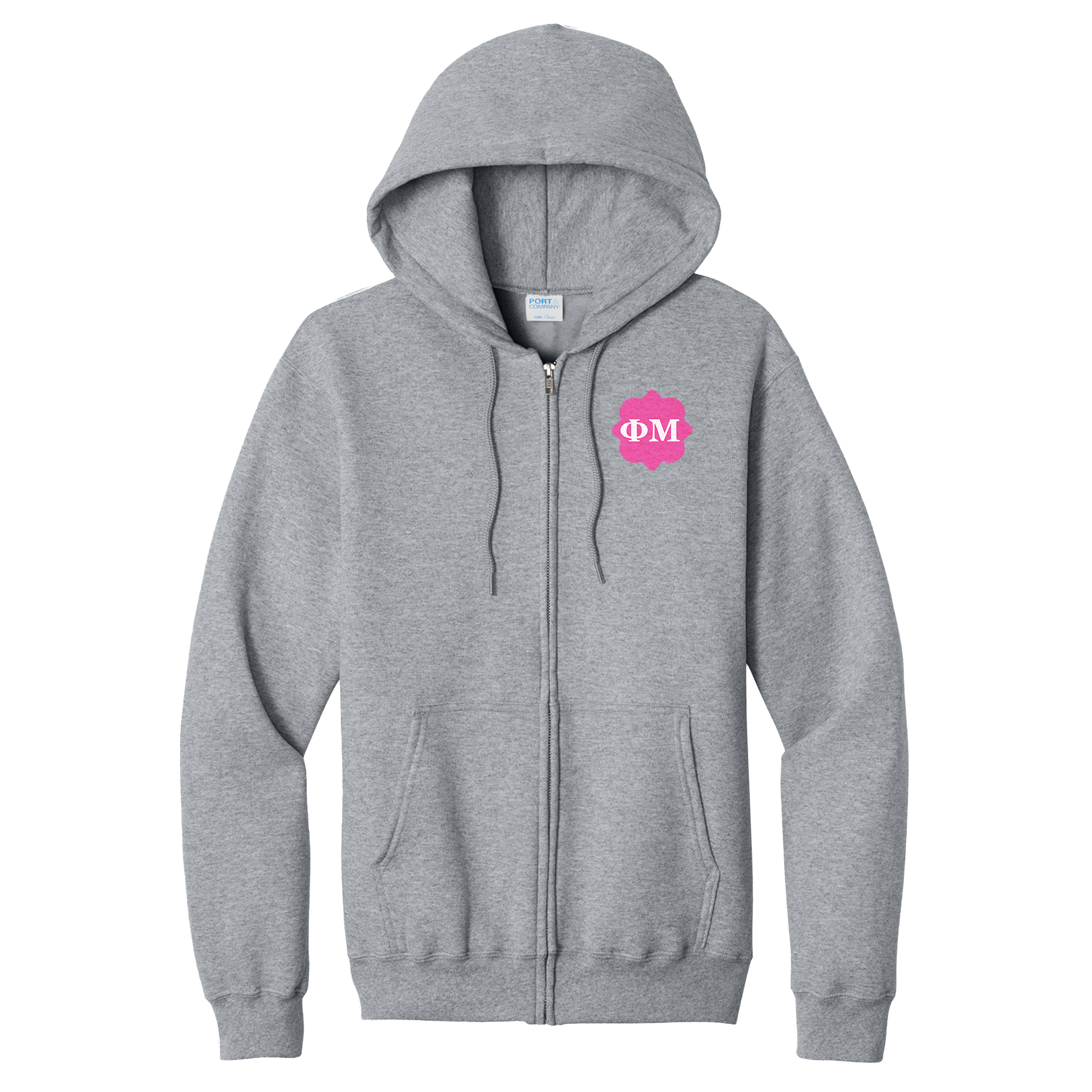 Phi Mu - Full Zip Hooded Sweatshirt