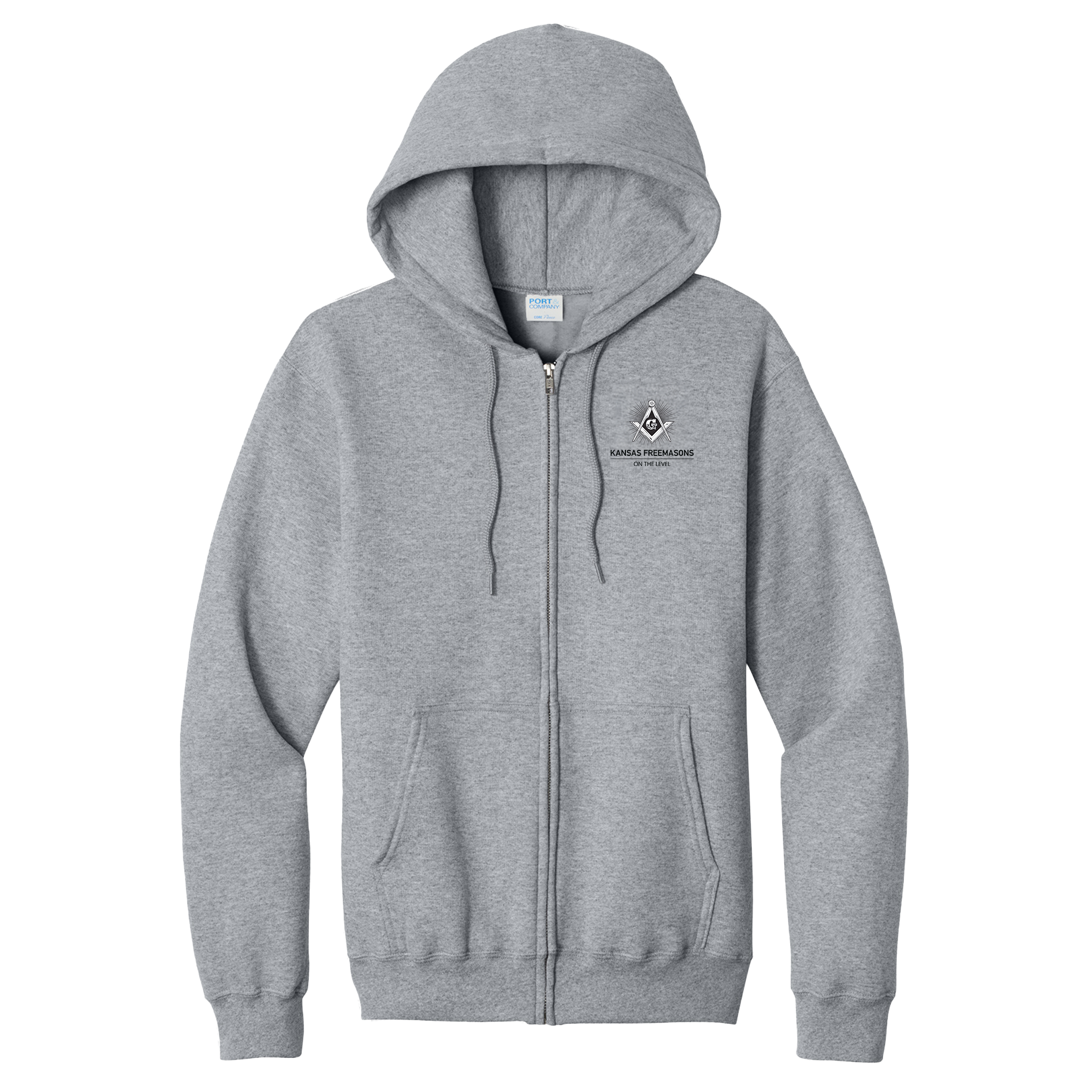 Grand Lodge of Kansas - Full Zip Hooded Sweatshirt
