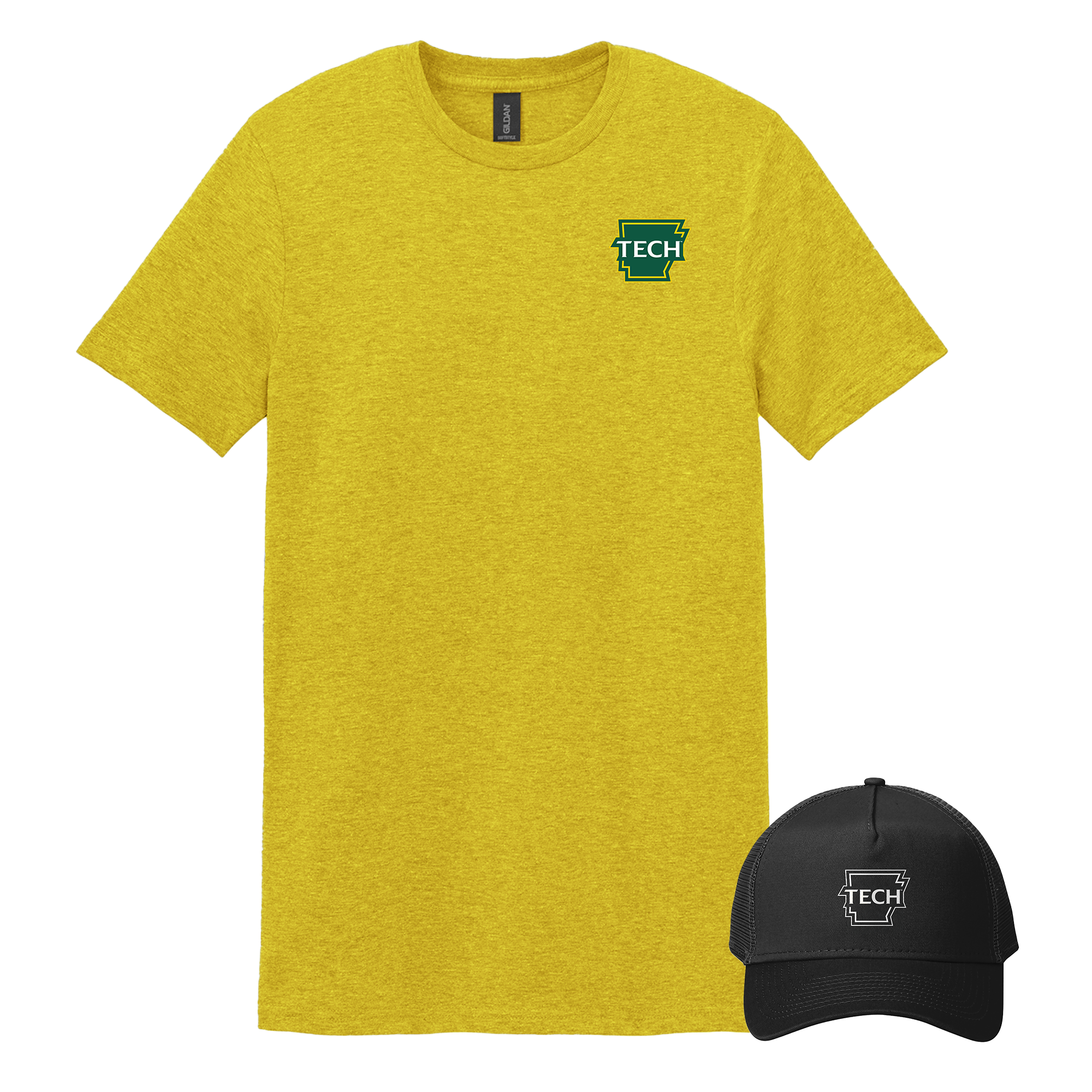 Arkansas Tech University - Bundle Unisex T-Shirt and New Era Snapback Trucker Cap