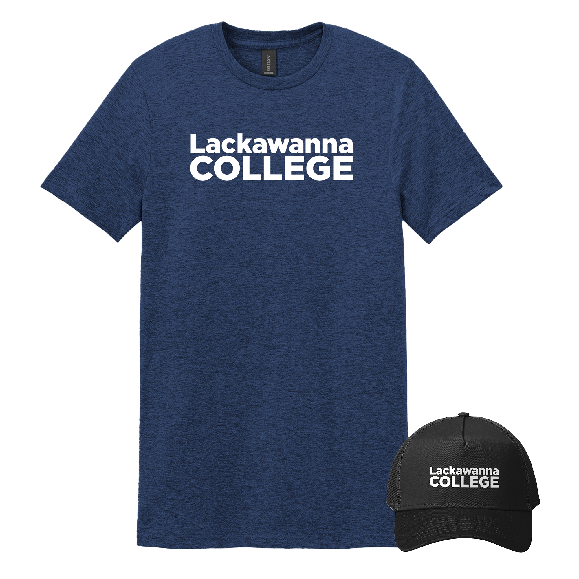 Lackawanna College - Bundle Unisex T-Shirt and New Era Snapback Trucker Cap