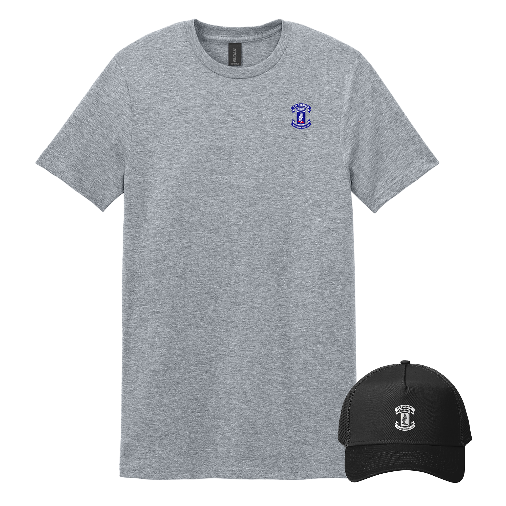 173rd Airborne Brigade Association - Bundle Unisex T-Shirt and New Era Snapback Trucker Cap