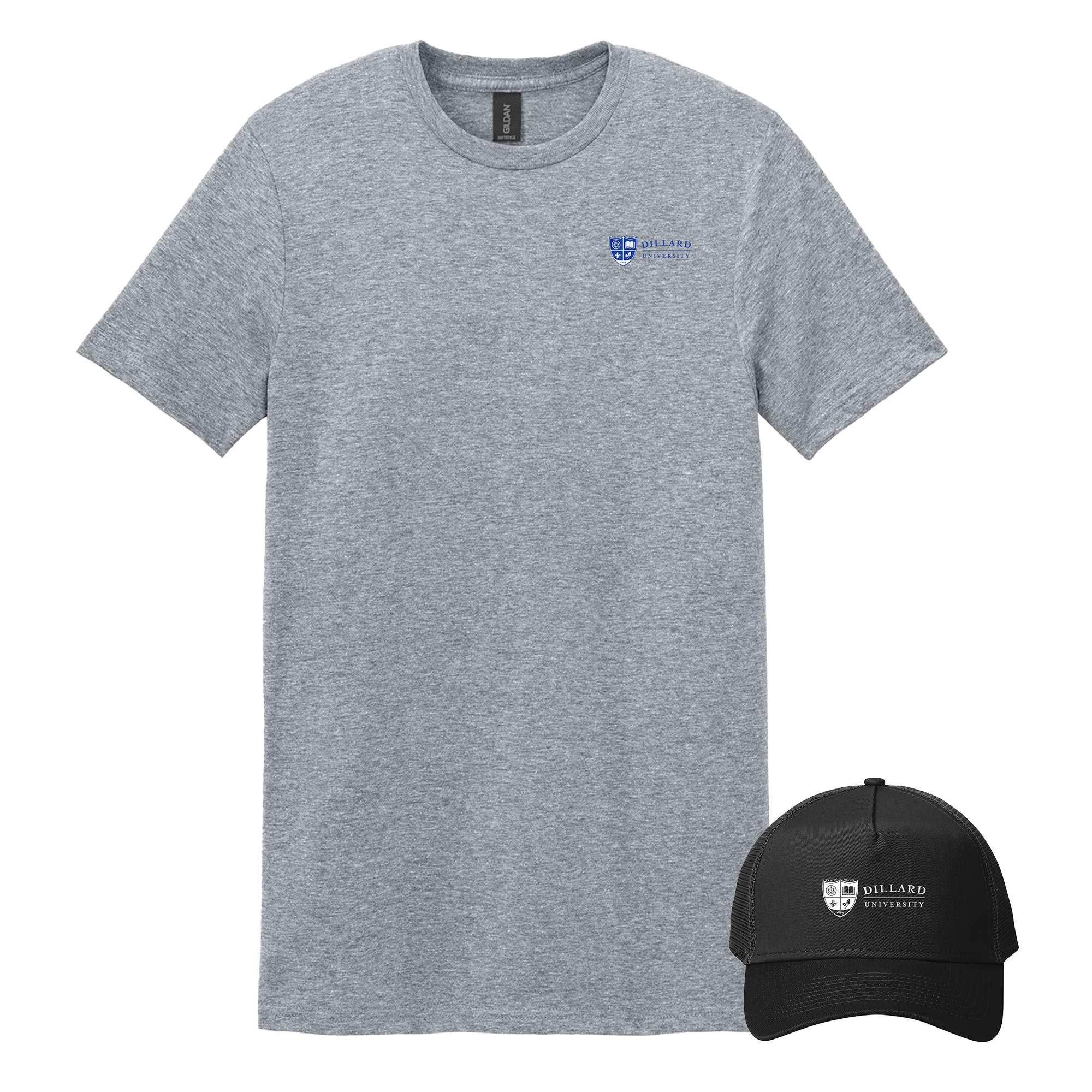 Dillard University  - Bundle Unisex T-Shirt and New Era Snapback Trucker Cap