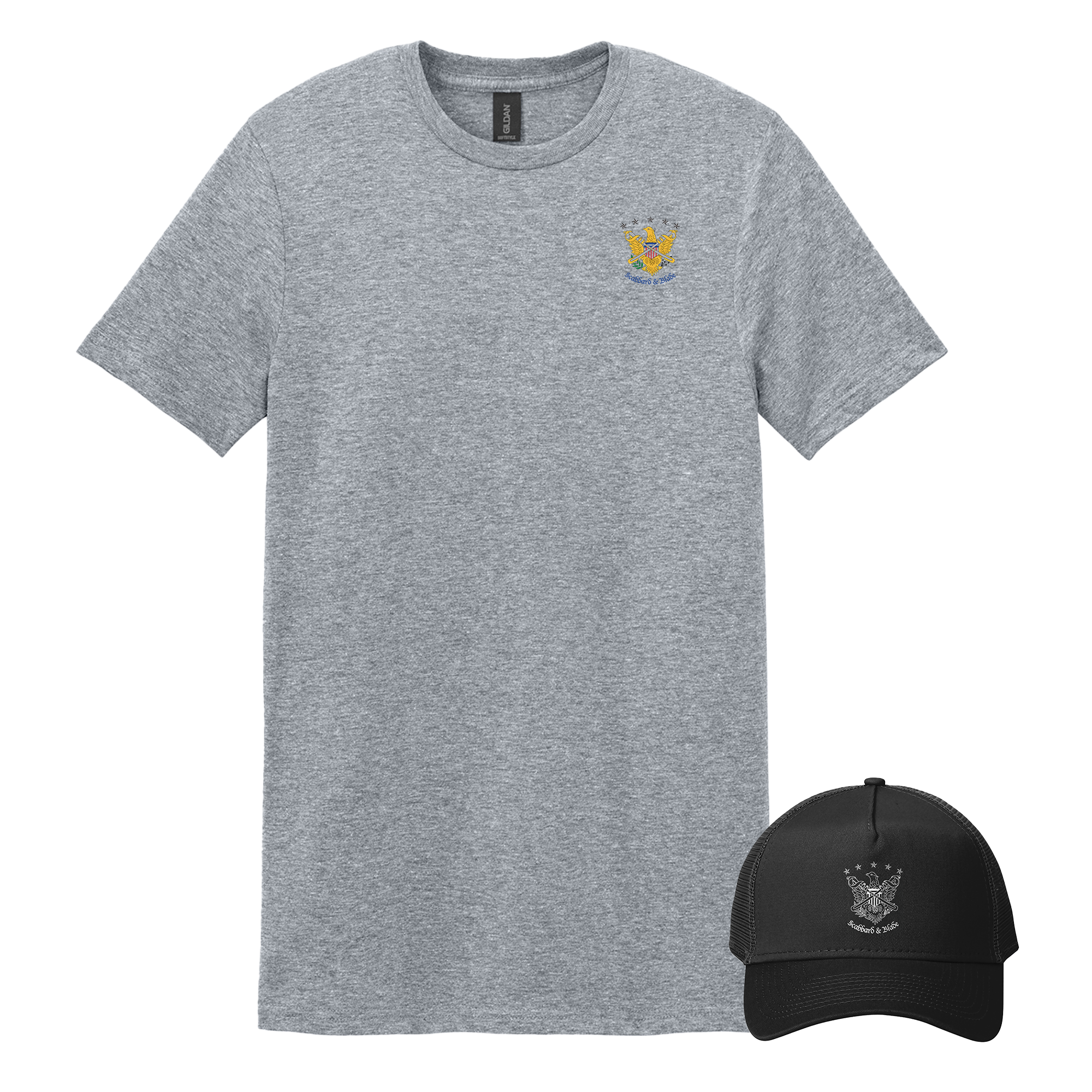 National Society of Scabbard and Blade - Bundle Unisex T-Shirt and New Era Snapback Trucker Cap