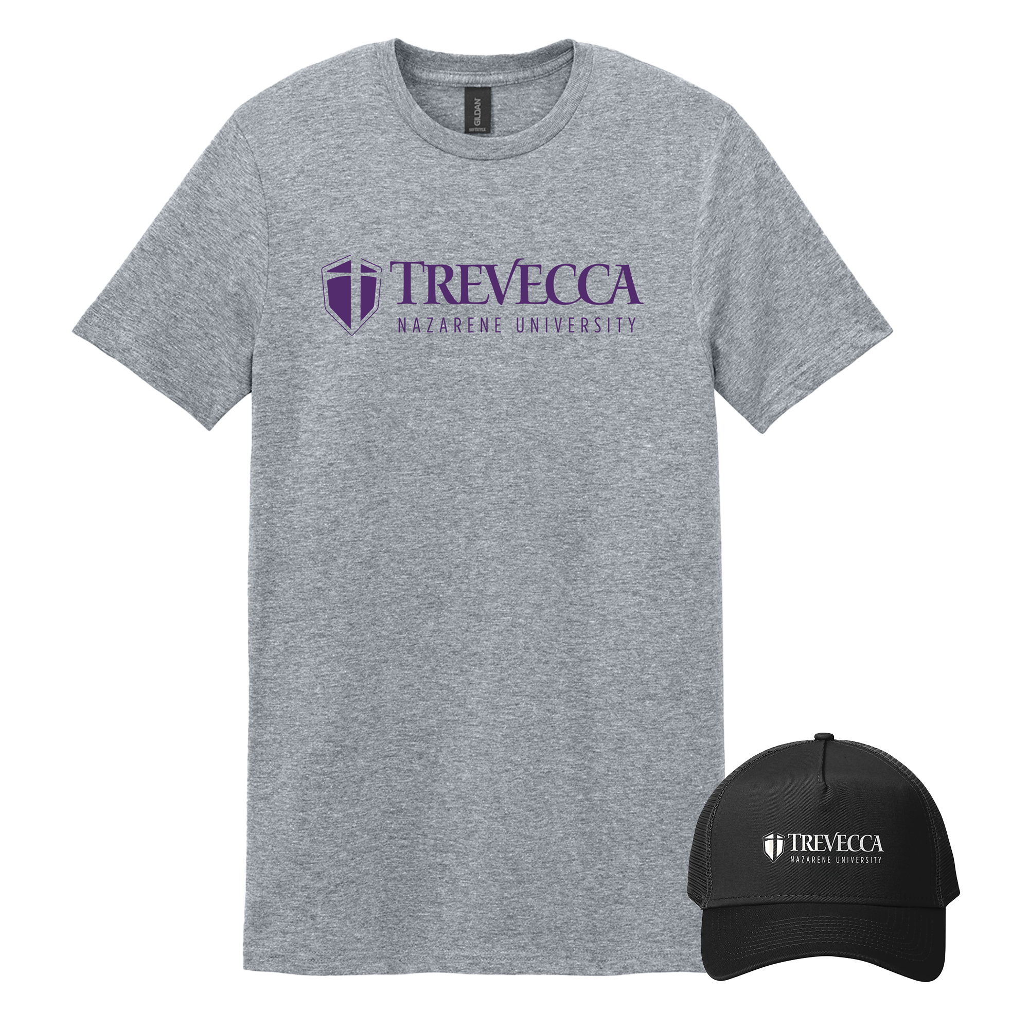 Trevecca Nazarene University - Bundle Unisex T-Shirt and New Era Snapback Trucker Cap