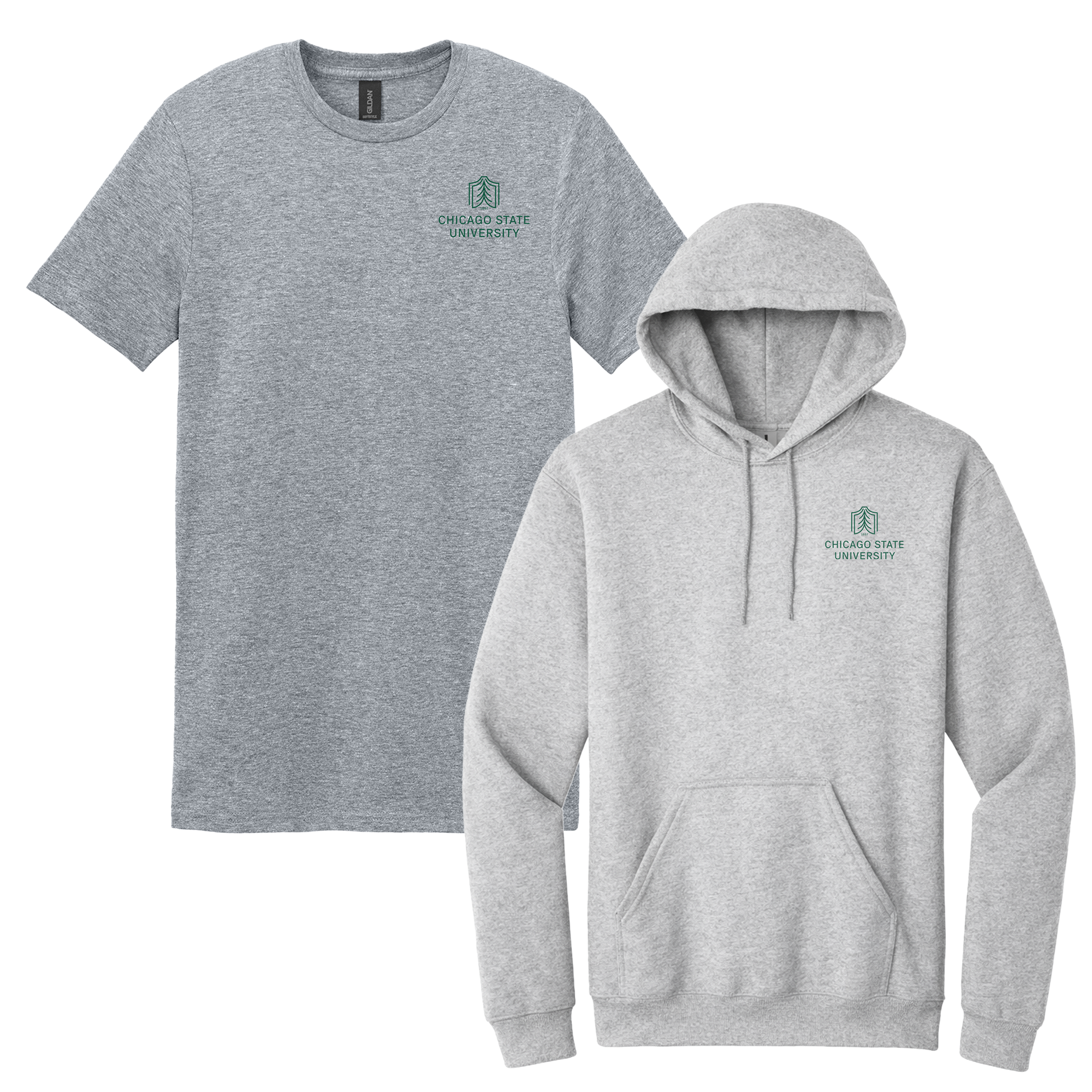 Chicago State University - Bundle Unisex T-Shirt and Hooded Sweatshirt