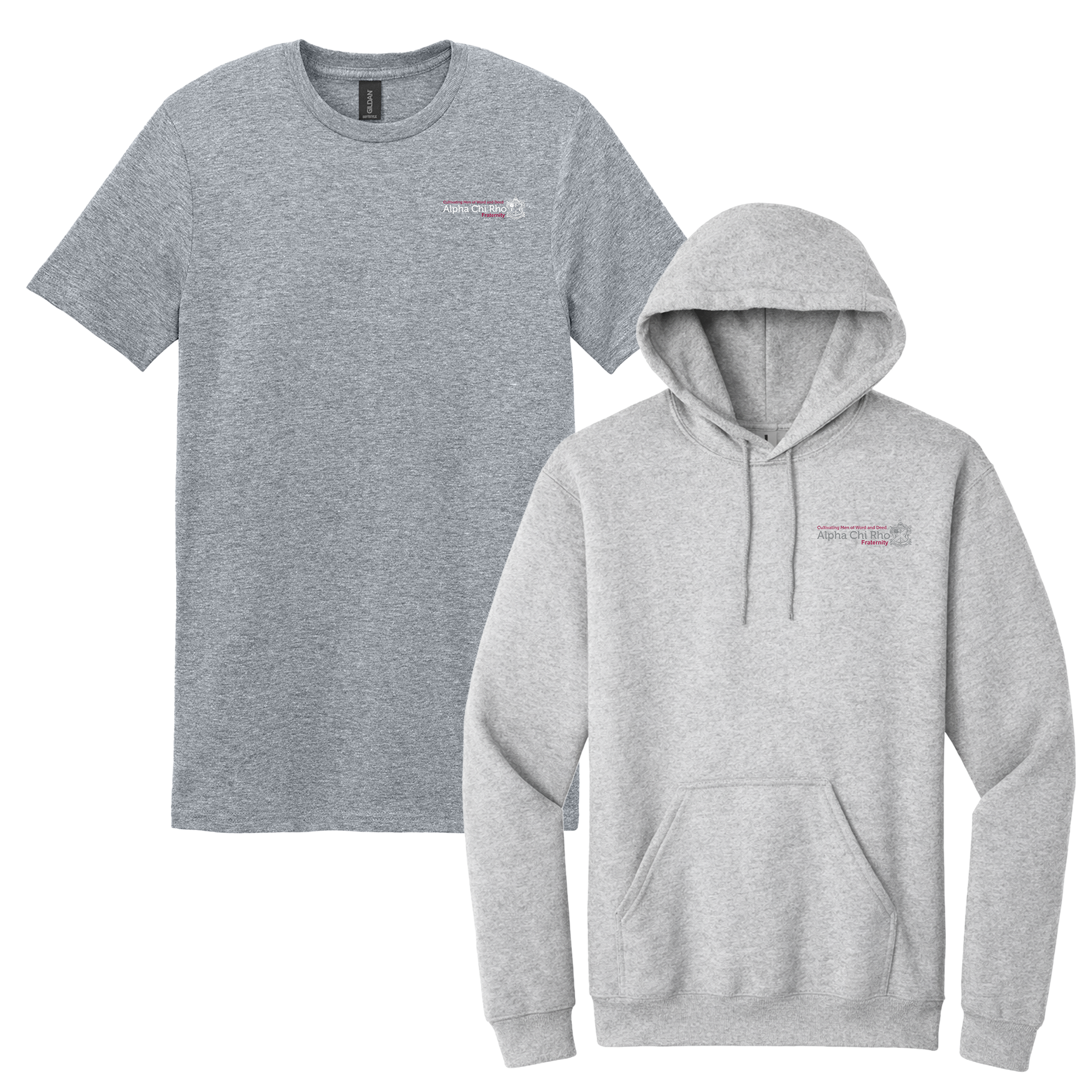 Alpha Chi Rho Fraternity - Bundle Unisex T-Shirt and Hooded Sweatshirt