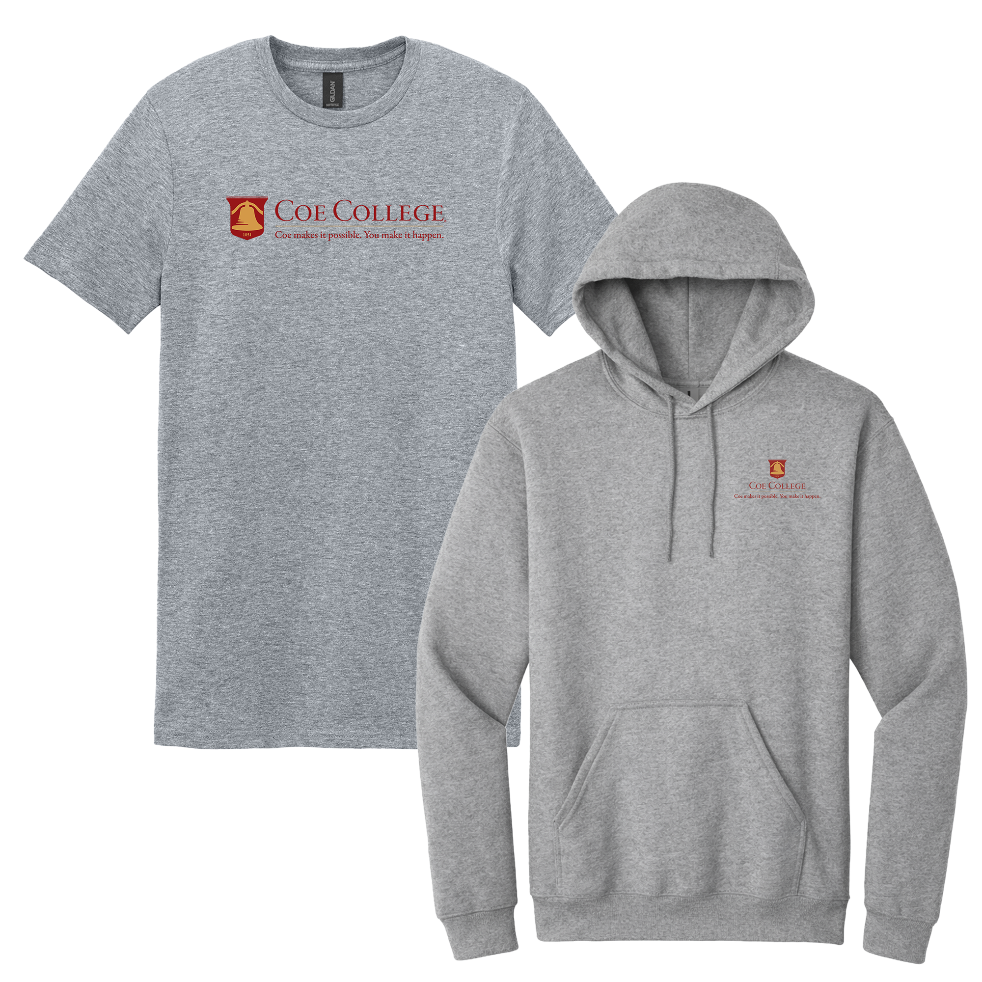 Coe College - Bundle Unisex T-Shirt and Hooded Sweatshirt