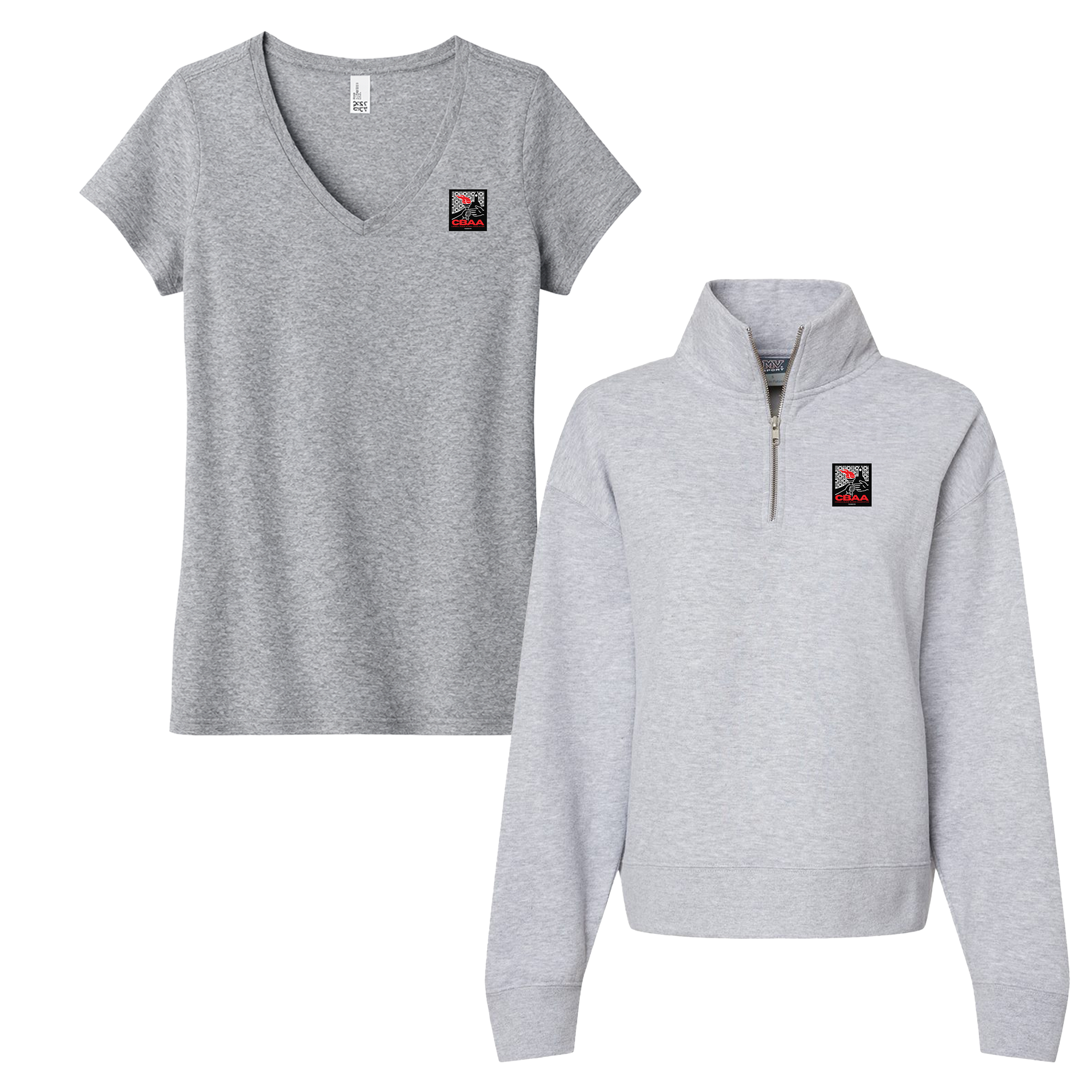 Cornell Black Alumni Association   - Bundle Women's tee and Sueded Fleece Quarter-Zip Sweatshirt
