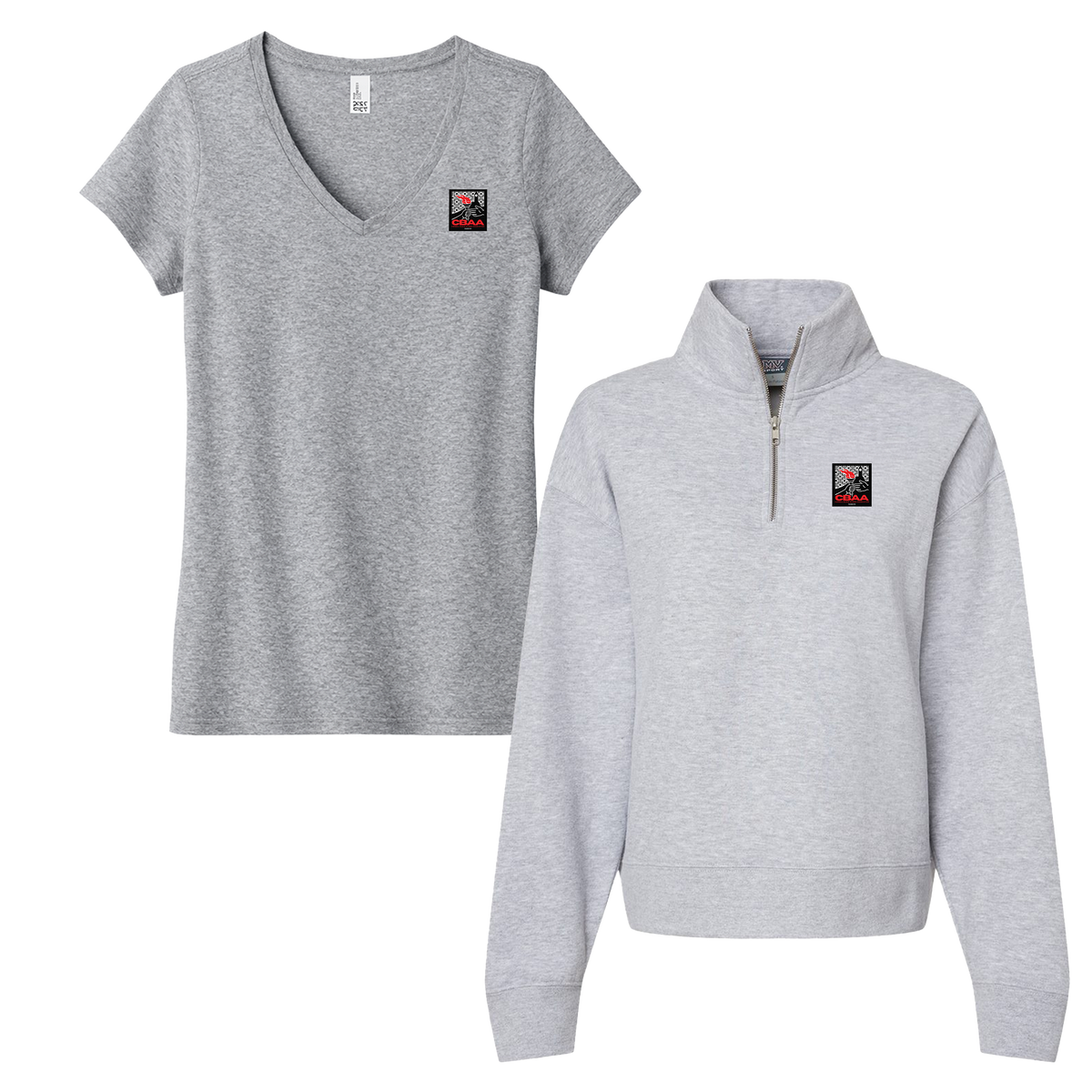 Cornell Black Alumni Association   - Bundle Women's tee and Sueded Fleece Quarter-Zip Sweatshirt