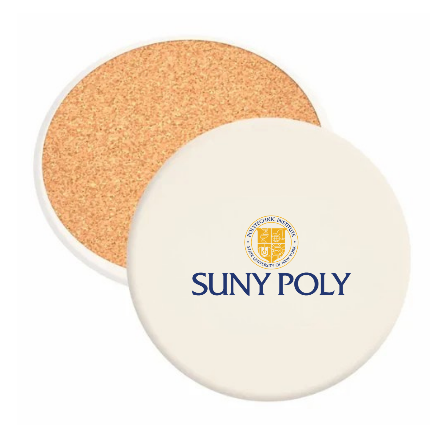 SUNY Polytechnic Institute - Round Absorbent Stone Coaster