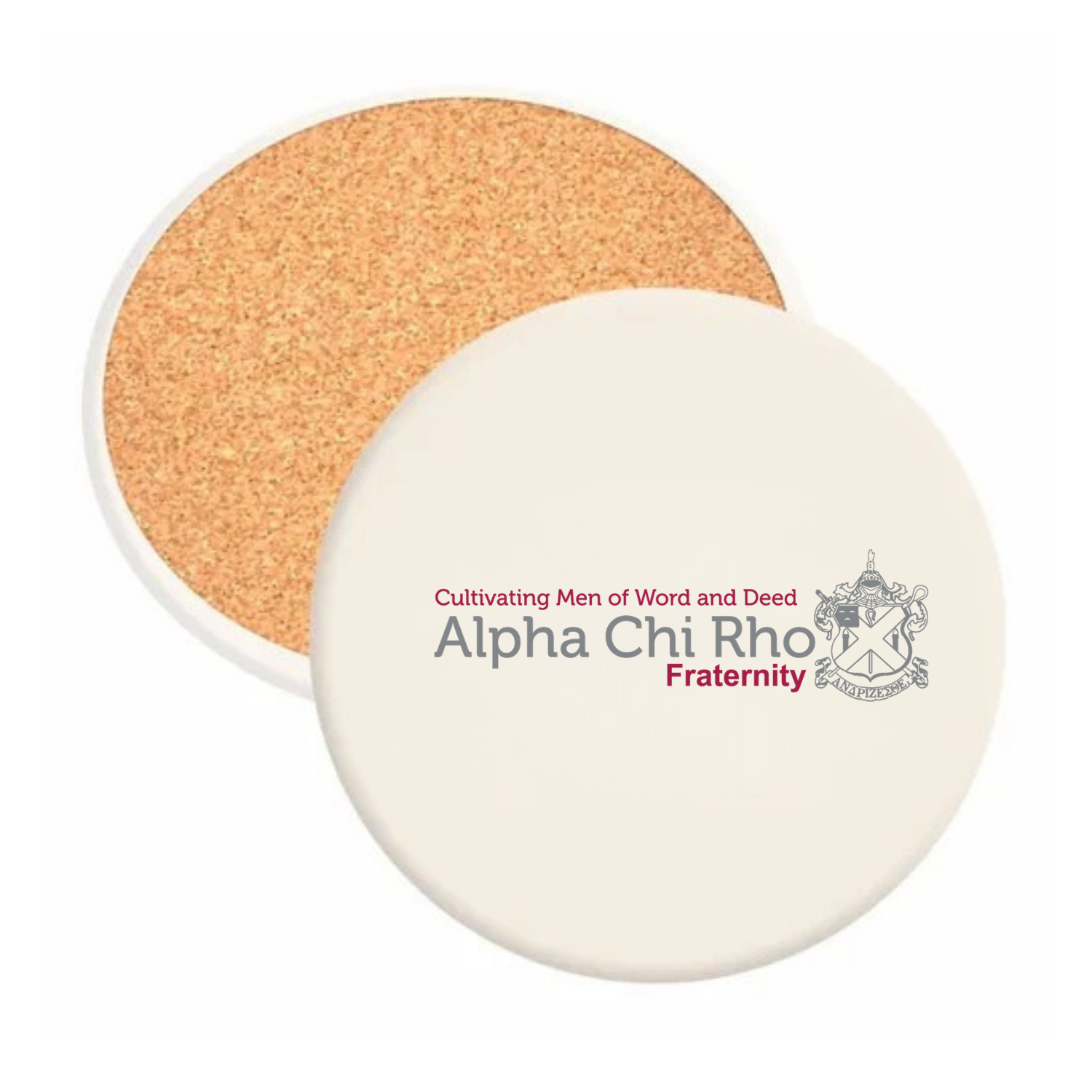 Alpha Chi Rho Fraternity - Round Absorbent Stone Coaster
