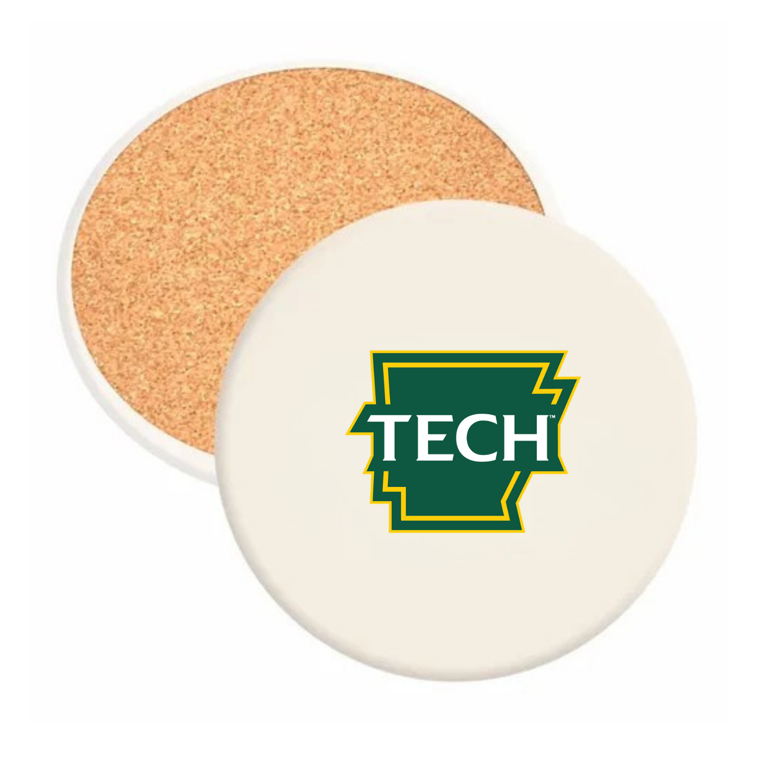 Arkansas Tech University - Round Absorbent Stone Coaster