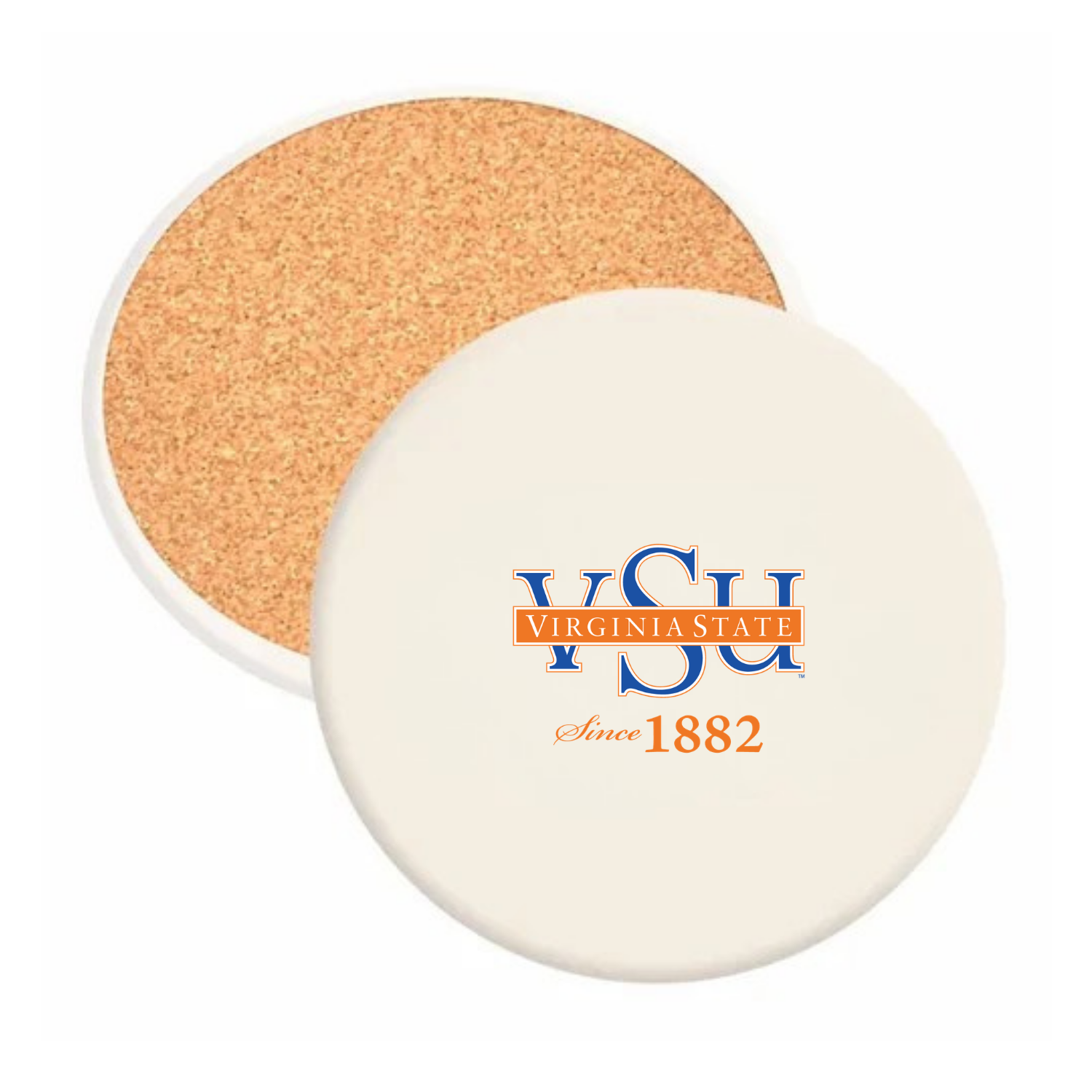 Virginia State University - Round Absorbent Stone Coaster