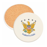 National Society of Scabbard and Blade - Round Absorbent Stone Coaster