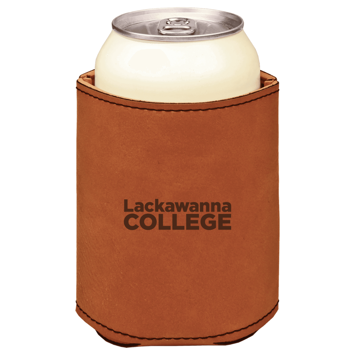 Lackawanna College - Leatherette Beverage Holder with brown logo