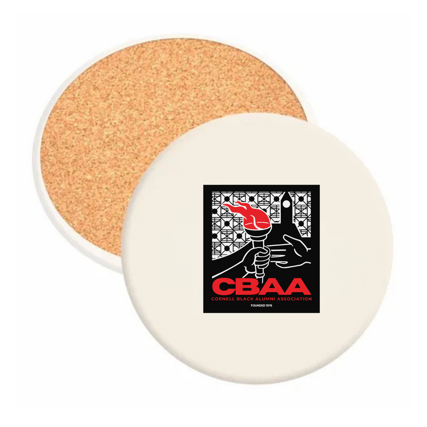 Cornell Black Alumni Association - Round Absorbent Stone Coaster