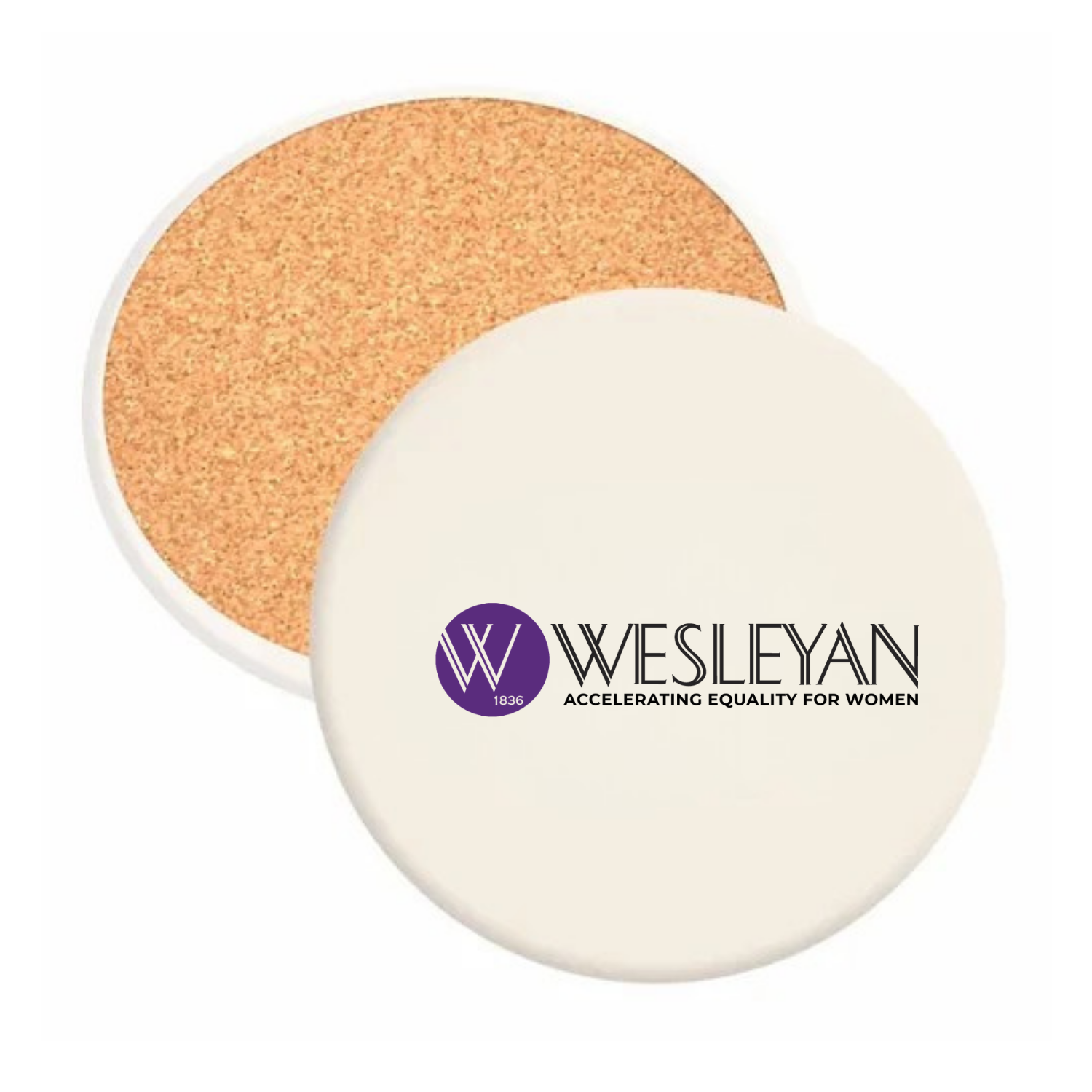 Wesleyan College - Round Absorbent Stone Coaster