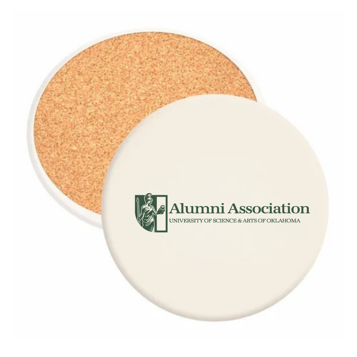 University of Science and Arts of Oklahoma Alumni Association - Round Absorbent Stone Coaster
