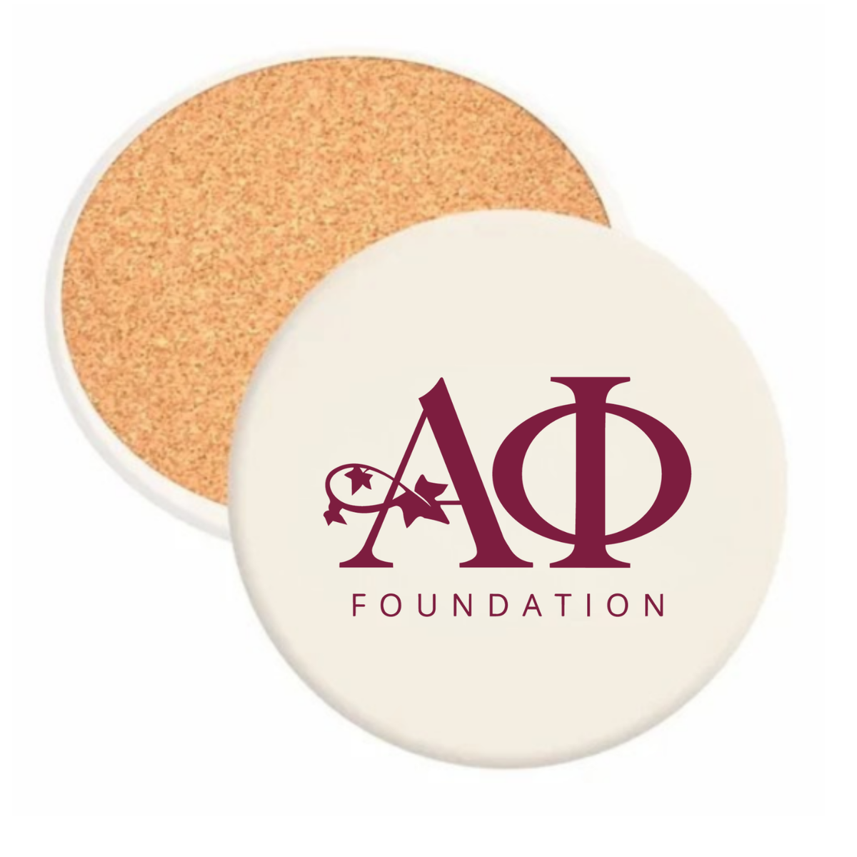 Alpha Phi - Round Absorbent Stone Coaster