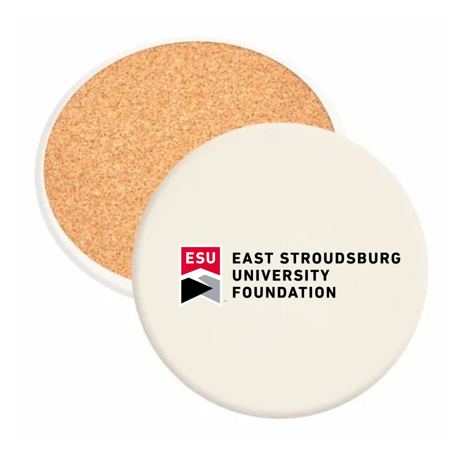 East Stroudsburg University Foundation - Round Absorbent Stone Coaster