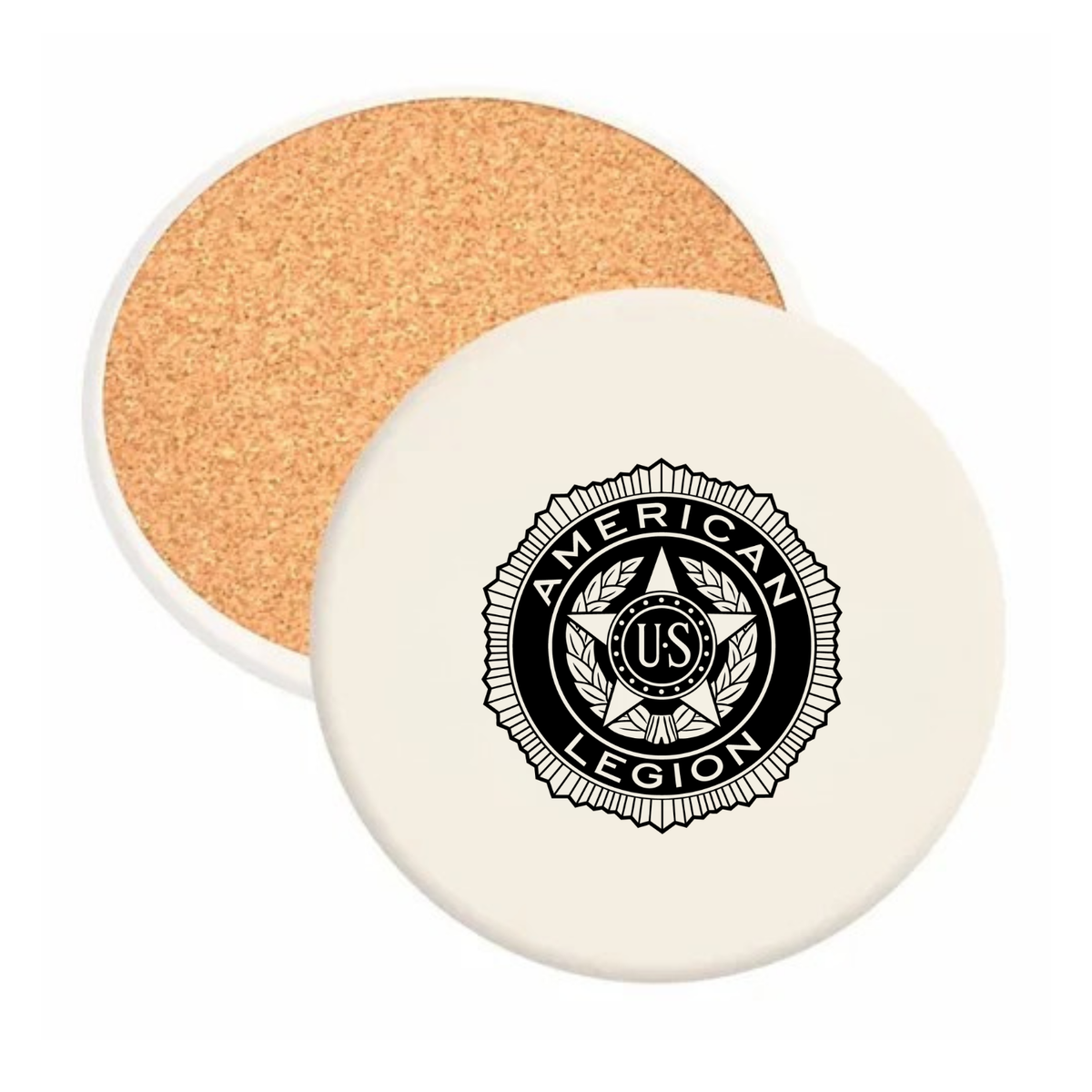 American Legion Department of New Mexico - Round Absorbent Stone Coaster