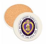 Military Order of the Purple Heart - Round Absorbent Stone Coaster