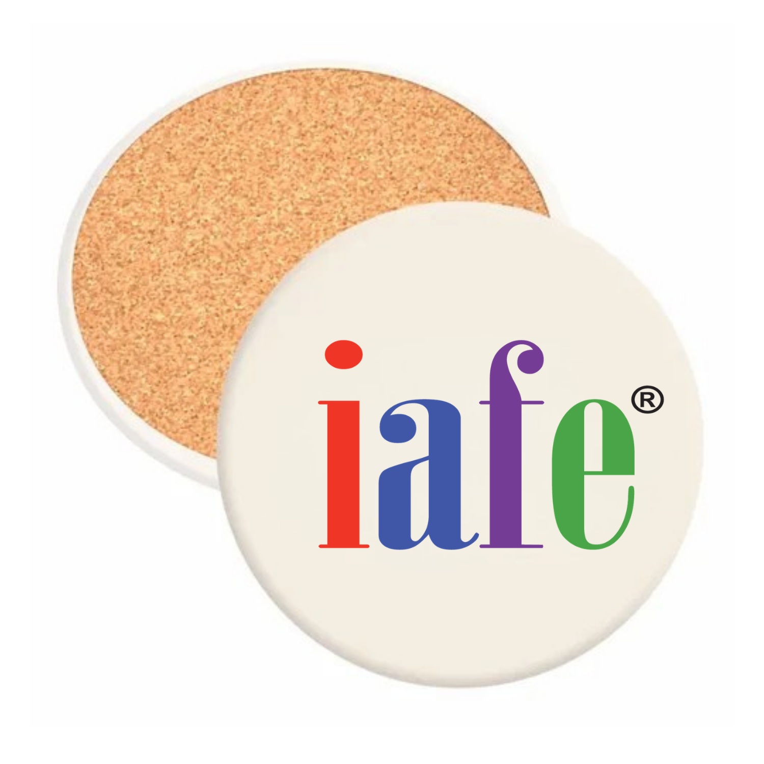 International Association of Fairs and Expos - Round Absorbent Stone Coaster