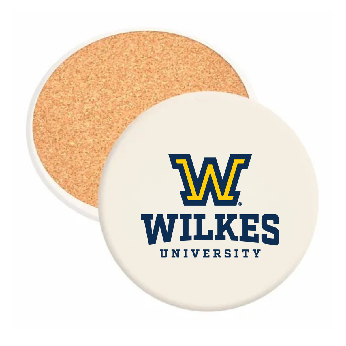 Wilkes University - Round Absorbent Stone Coaster