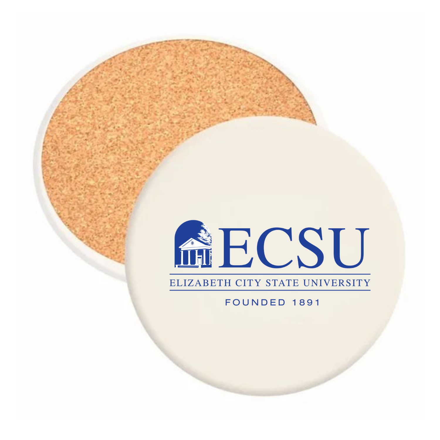 Elizabeth City State - Round Absorbent Stone Coaster