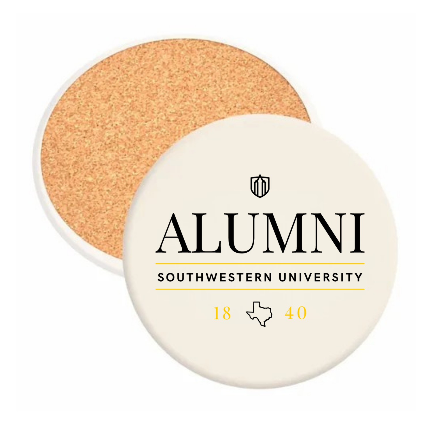 Southwestern University - Round Absorbent Stone Coaster