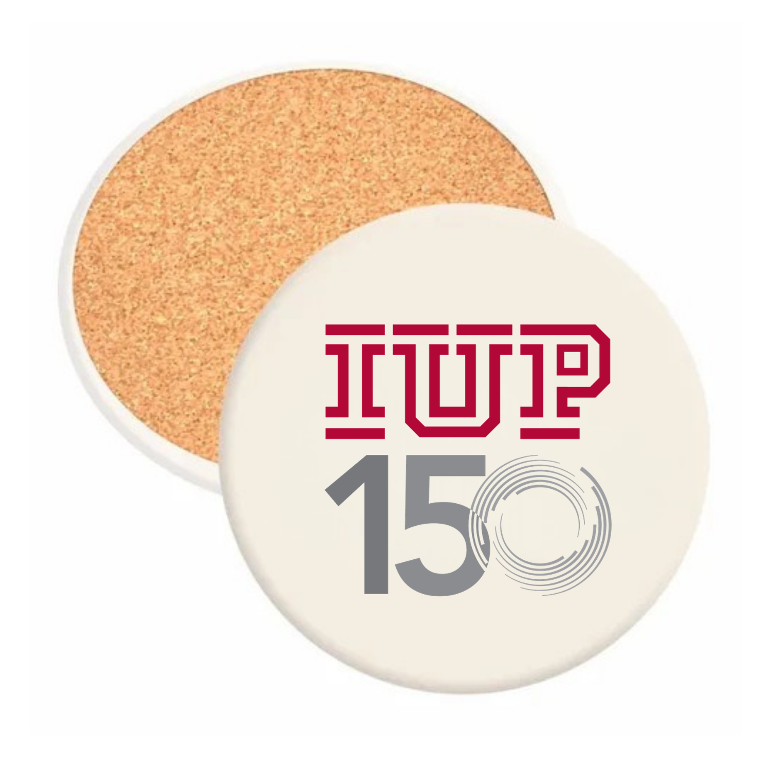 Indiana University of Pennsylvania - Round Absorbent Stone Coaster