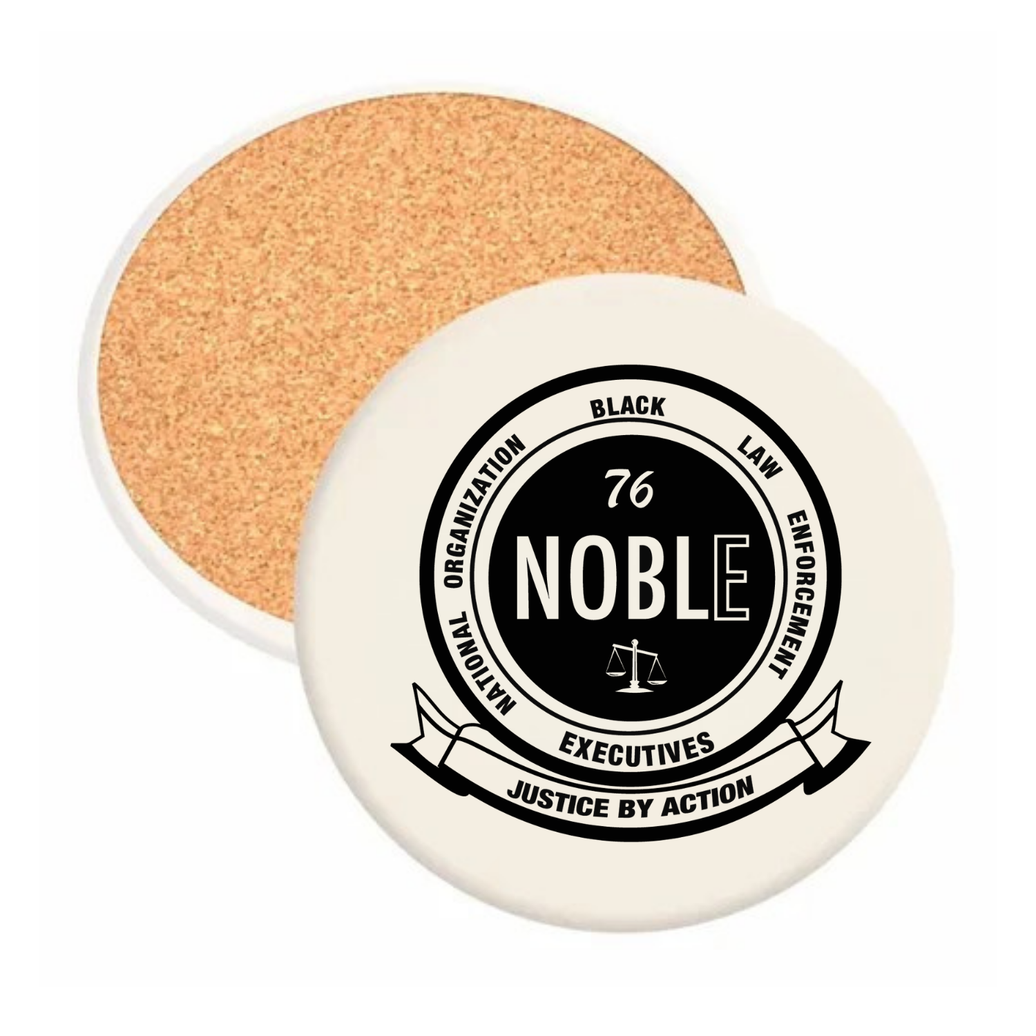 National Organization of Black Law Enforcement Executives - Round Absorbent Stone Coaster