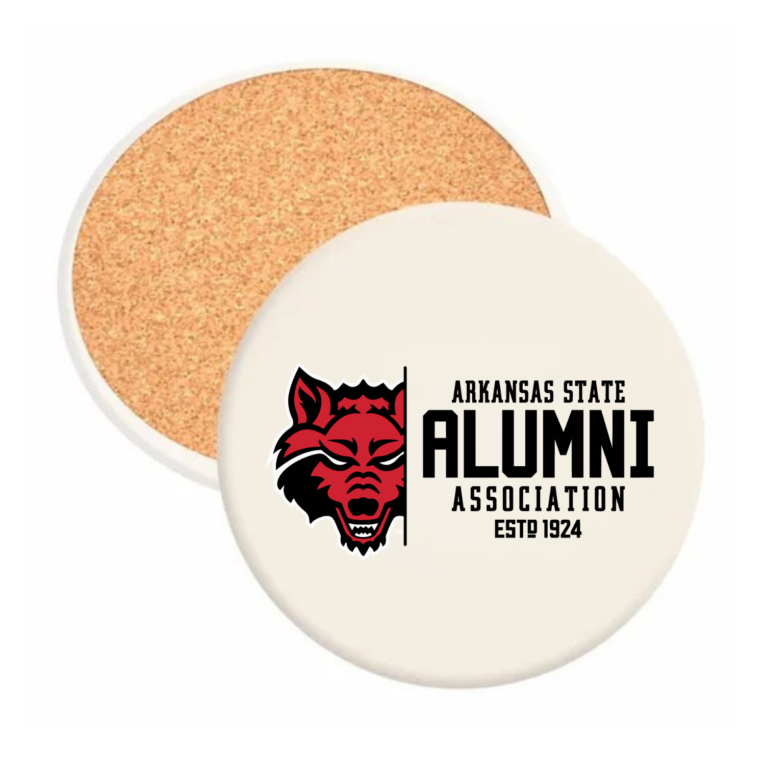 Arkansas State University - Round Absorbent Stone Coaster