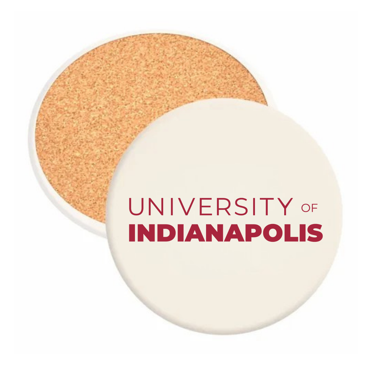 University of Indianapolis - Round Absorbent Stone Coaster