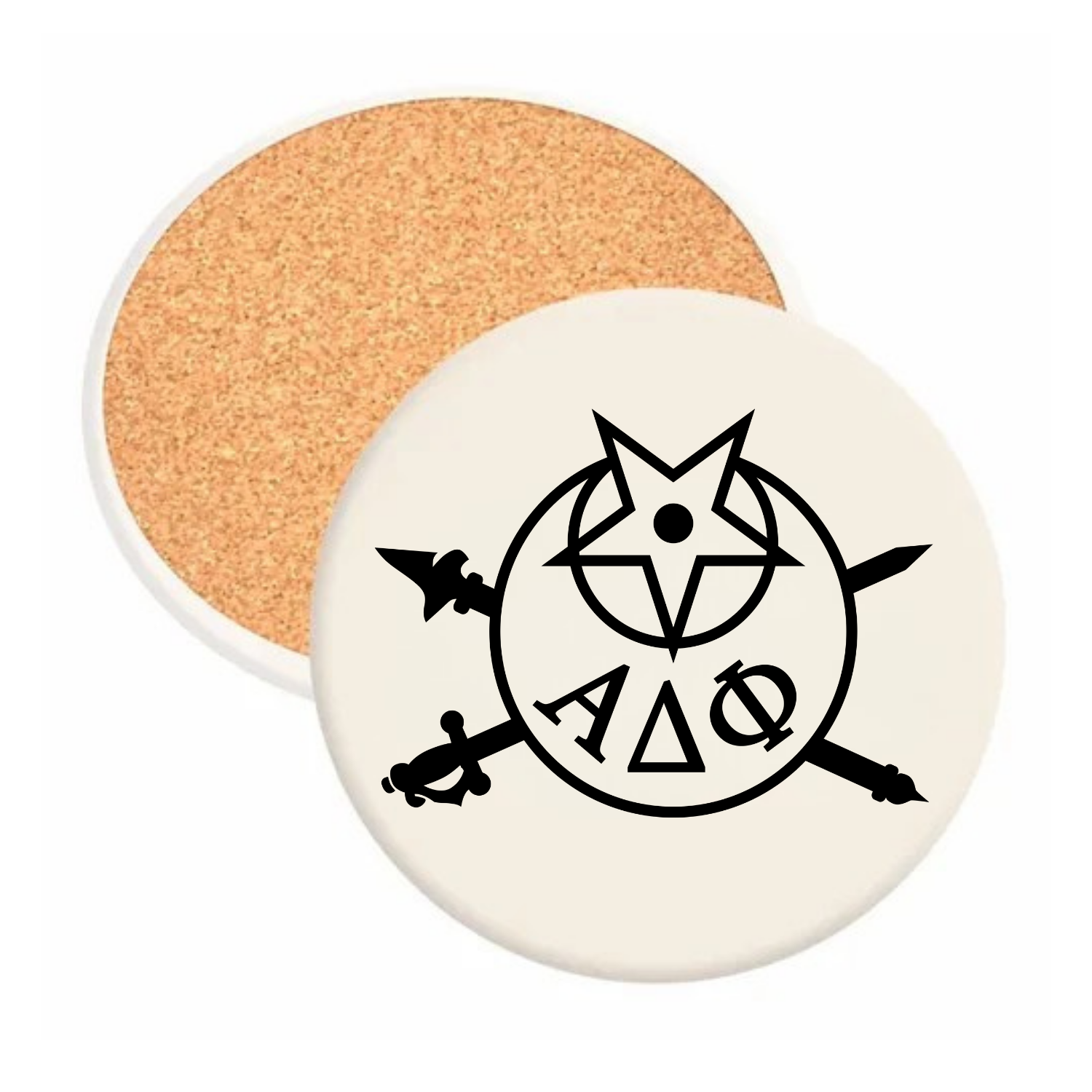 Alpha Delta Phi Fraternity - Round Absorbent Stone Coaster