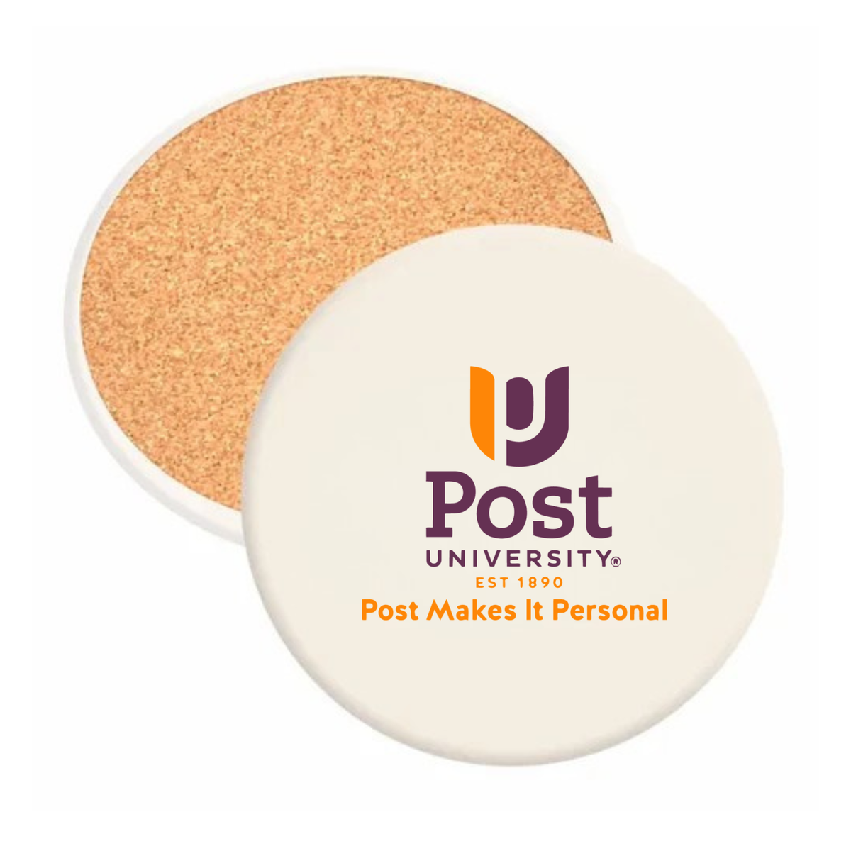 Post University - Round Absorbent Stone Coaster