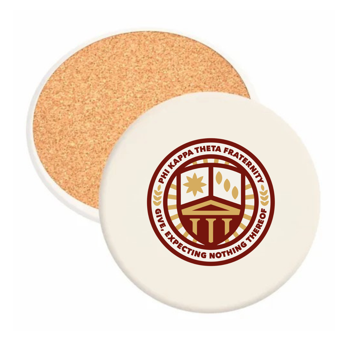 Phi Kappa Theta Fraternity - Round Absorbent Stone Coaster