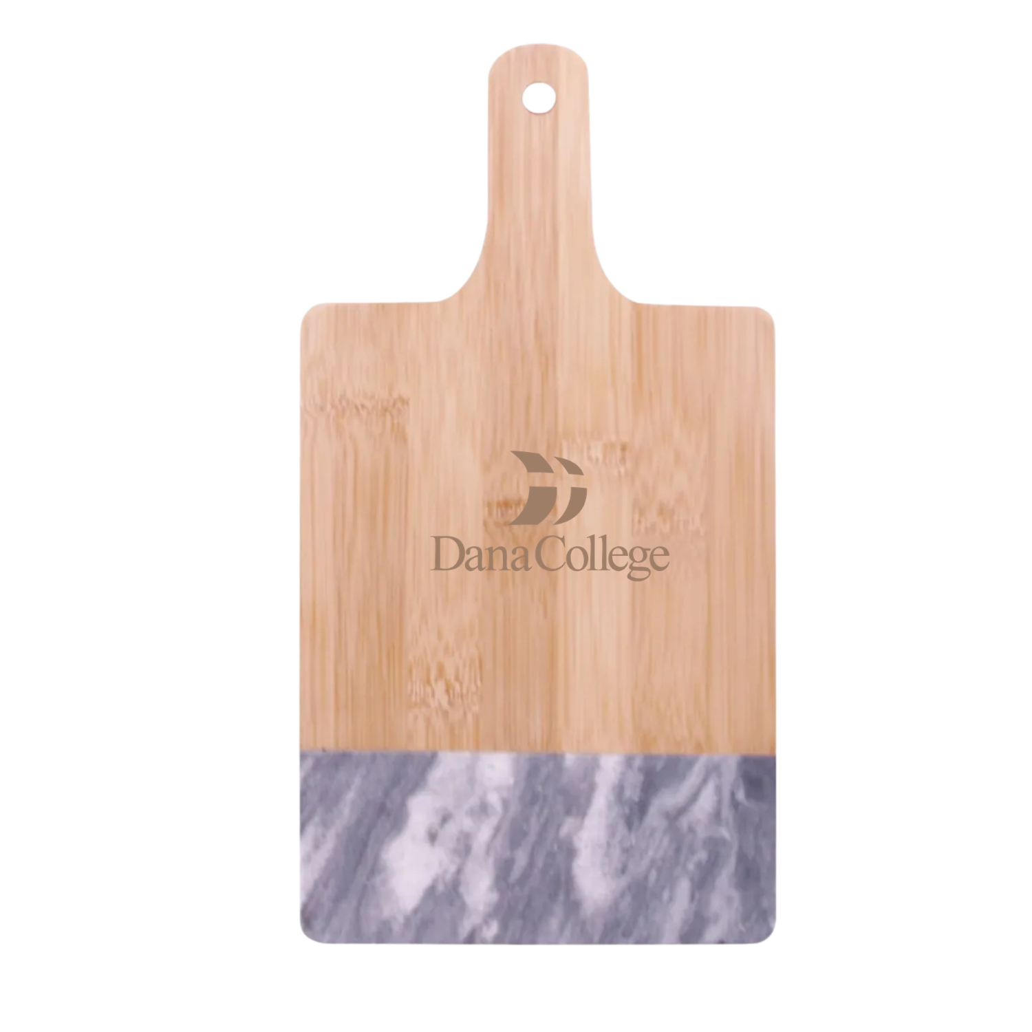 Dana College - Black Marble & Bamboo Cutting Board