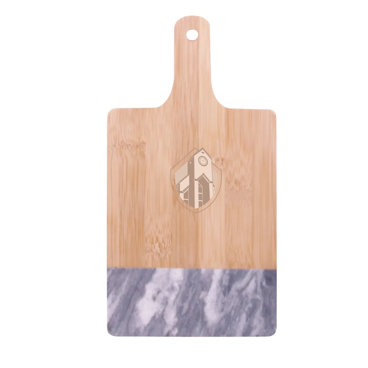 Morris College - Black Marble & Bamboo Cutting Board